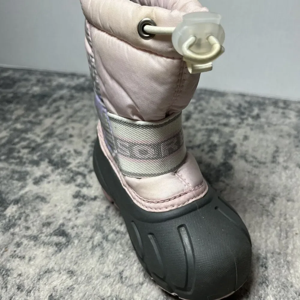 Sorel Club Girls Size 7 NC1799-636 Pink & Gray Lined Waterproof Winter‎ Boots